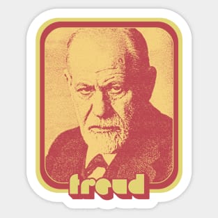 Sigmund Freud // Retro Aesthetic Fan Art Design Sticker